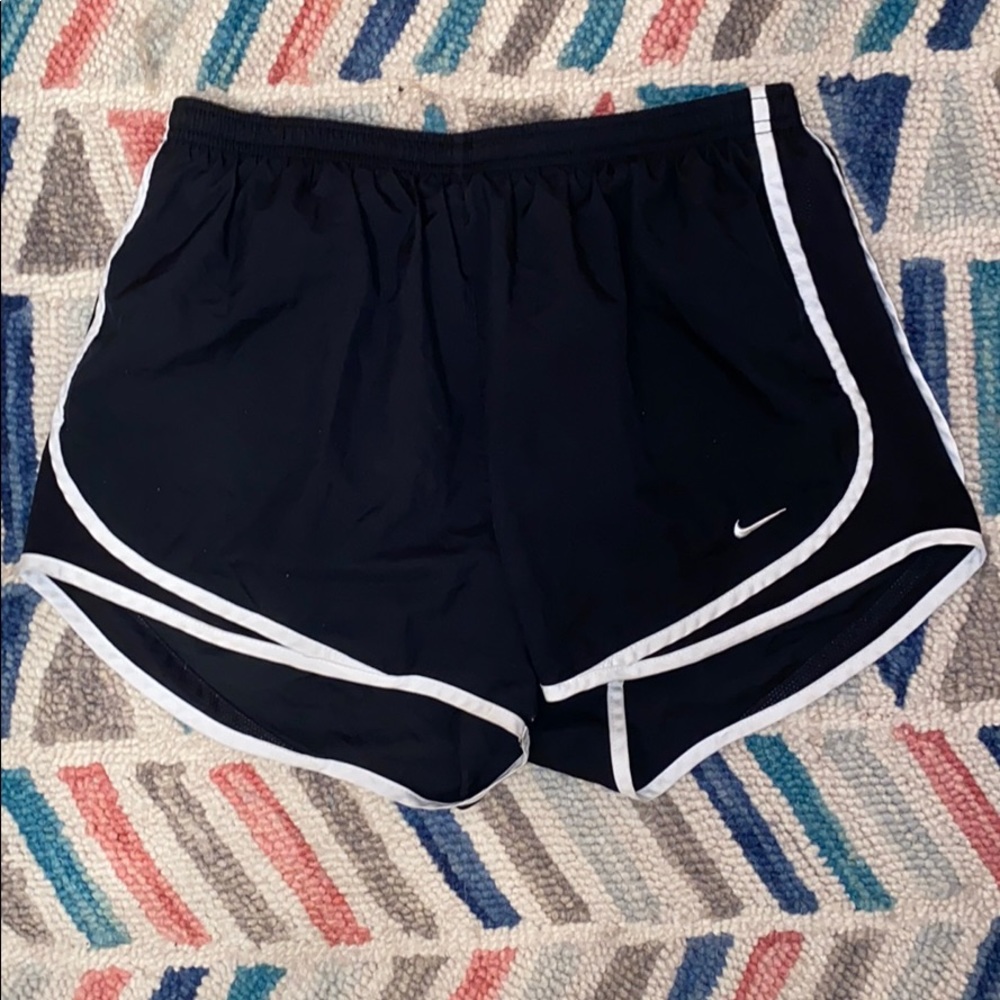 Black White Nike Running Shorts